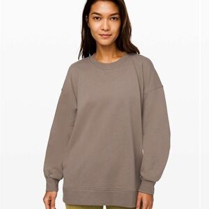 Lululemon perfectly oversized crewneck in carbon dust size 10